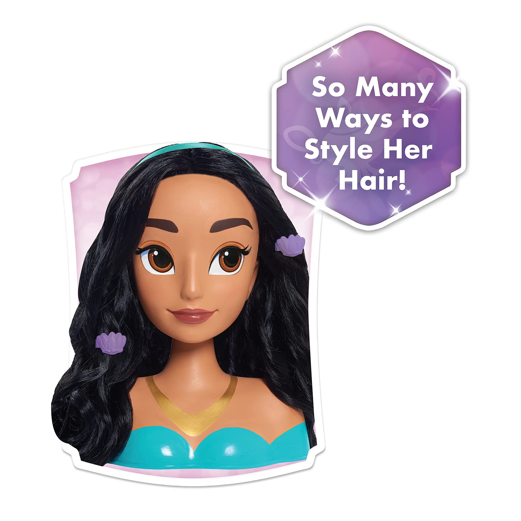 Just Play Jasmine hair ribbons enhance color and flair in looks.