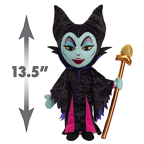 Just Play Maleficent plush with velvet robe and embroidered details for authentic display