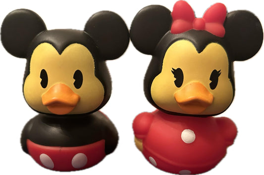 Just Play Mickey Mouse rubber duck; iconic bath time toy for imaginative play.