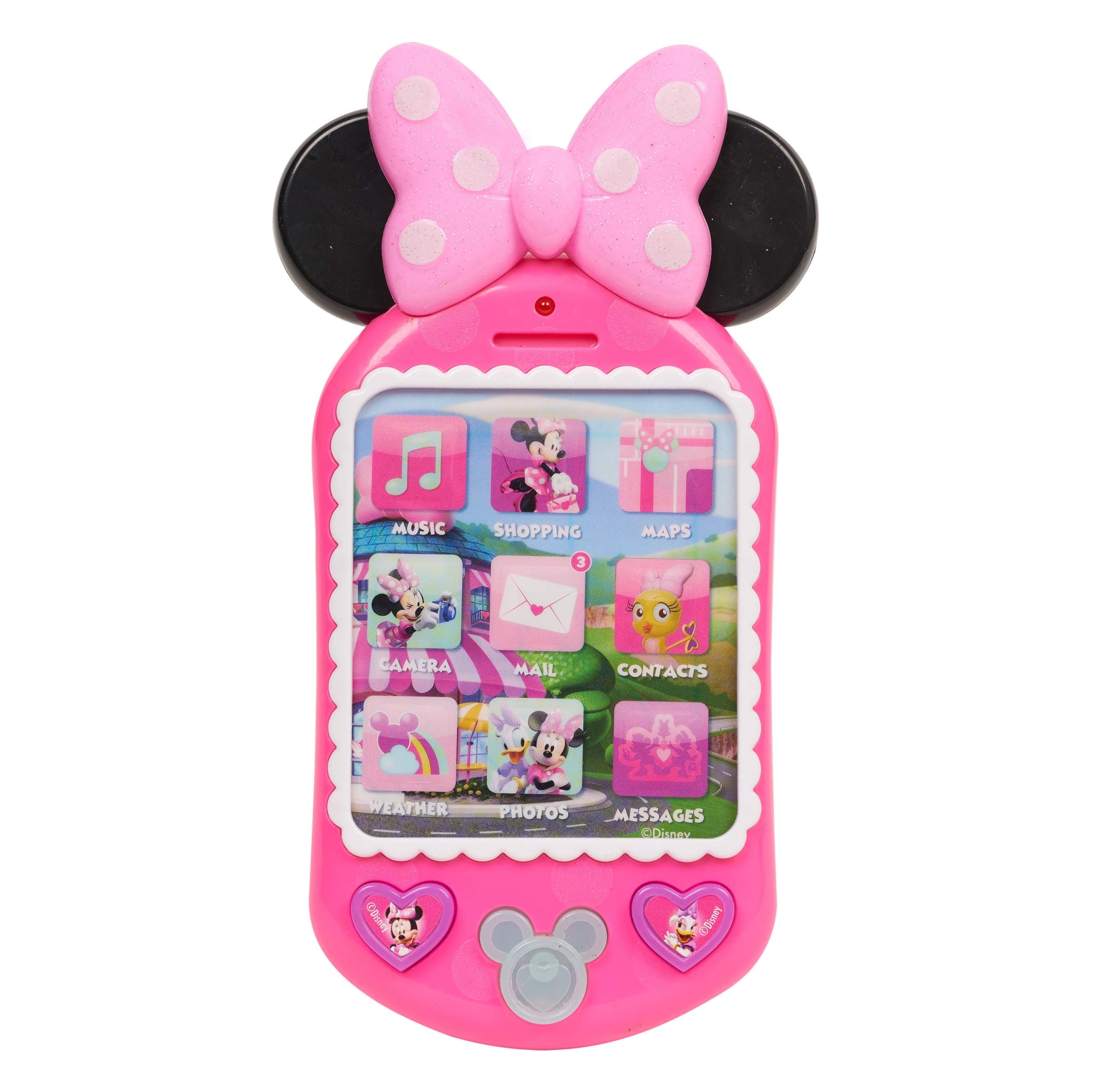 Just Play Minnie Bow-Tique Why Hello pretend phone front view for imaginative play