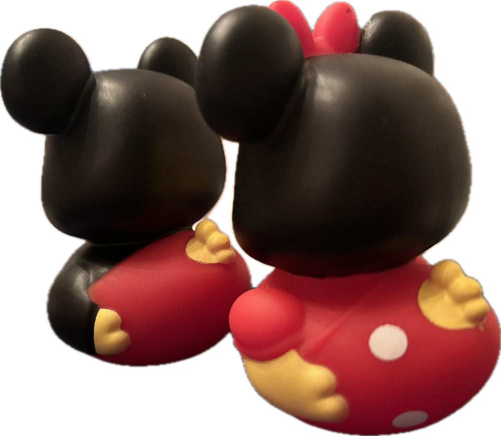 Just Play Minnie Mouse rubber duck; inviting storytelling and bathtime fun.
