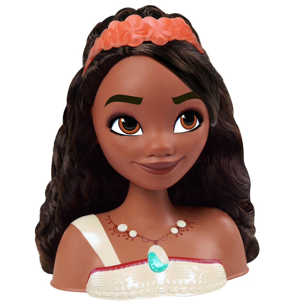 Just Play Moana 2 hairdressing head doll-collection pairs with other heads for styling parties.