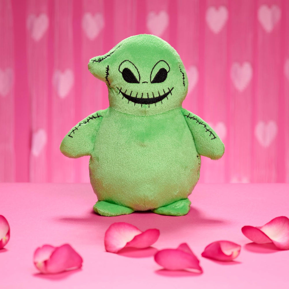 Just Play Oogie Boogie plush huggable toy for kids ages 3 and up.