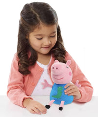 Just Play Peppa Pig George plush with soft fabric, durable cuddle companion.