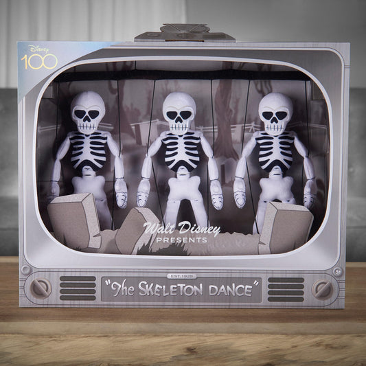 Just Play Skeleton Dance plush doll with three figures for imaginative play and display