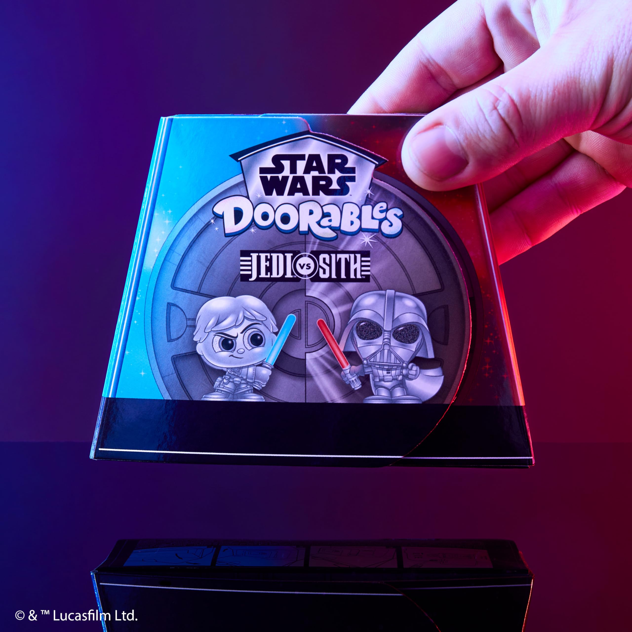 Just Play STAR WARS Doorables diorama display doubles as a festive shelf centerpiece