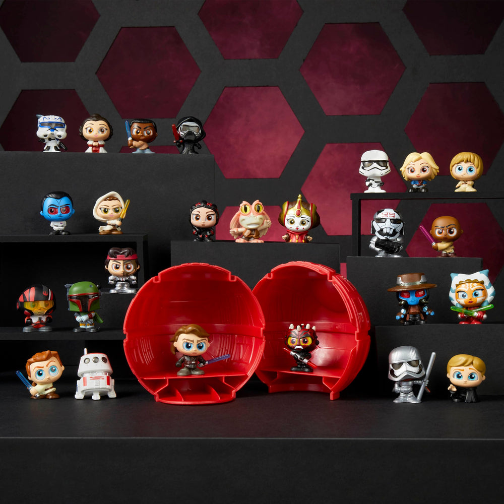Just Play Star Wars Doorables mini figures collection with glittery eyes for display and trade