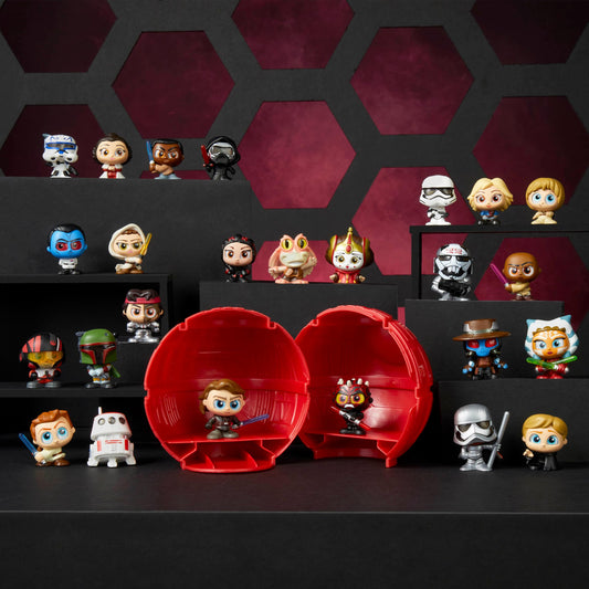 Just Play Star Wars Doorables mini figures collection with glittery eyes for display and trade