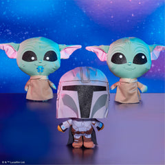 Just Play Star Wars Doorables Puffables Grogu with Frog 10-inch plush ideal for imaginative play.