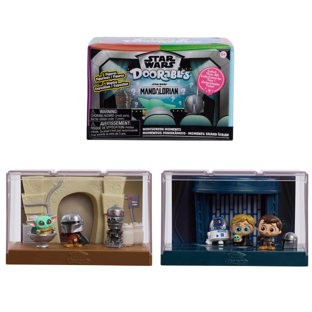 Just Play Star Wars Doorables Widescreen diorama display with three figures for imaginative play.