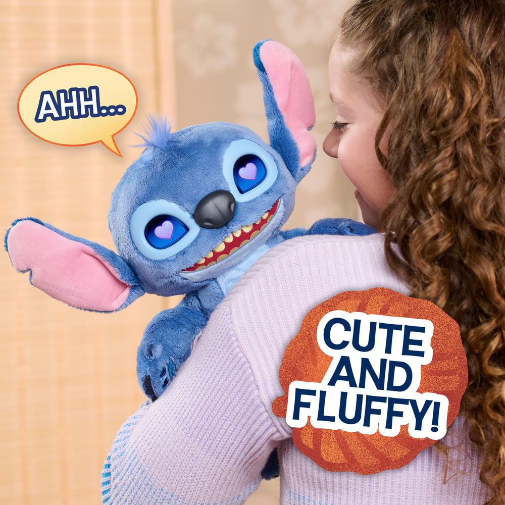 Just Play Stitch head scratch moment reveals a lovable personality.