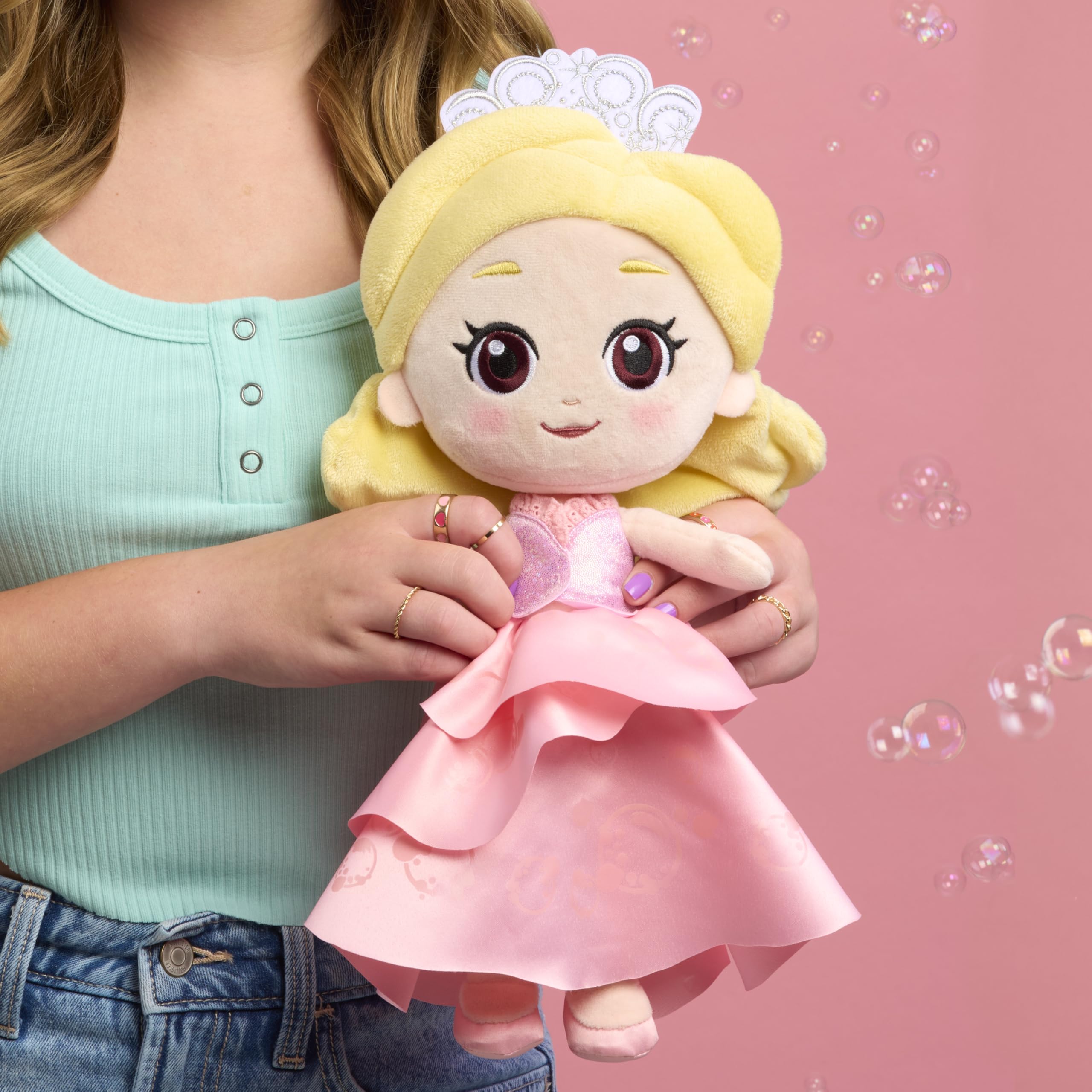 Just Play Wicked Glinda display-ready plush perfect for shelves and fan displays