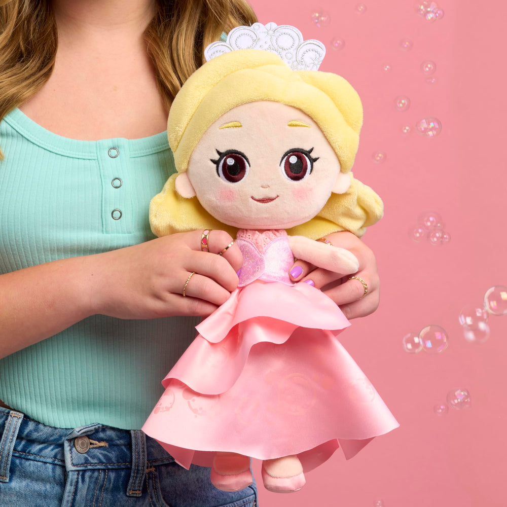 Just Play Wicked Glinda display-ready plush perfect for shelves and fan displays
