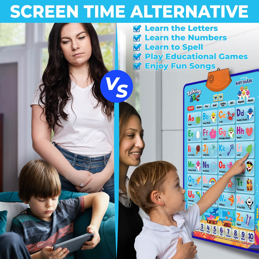 Just Smarty Baby Shark poster arrives ready to hang with batteries included.