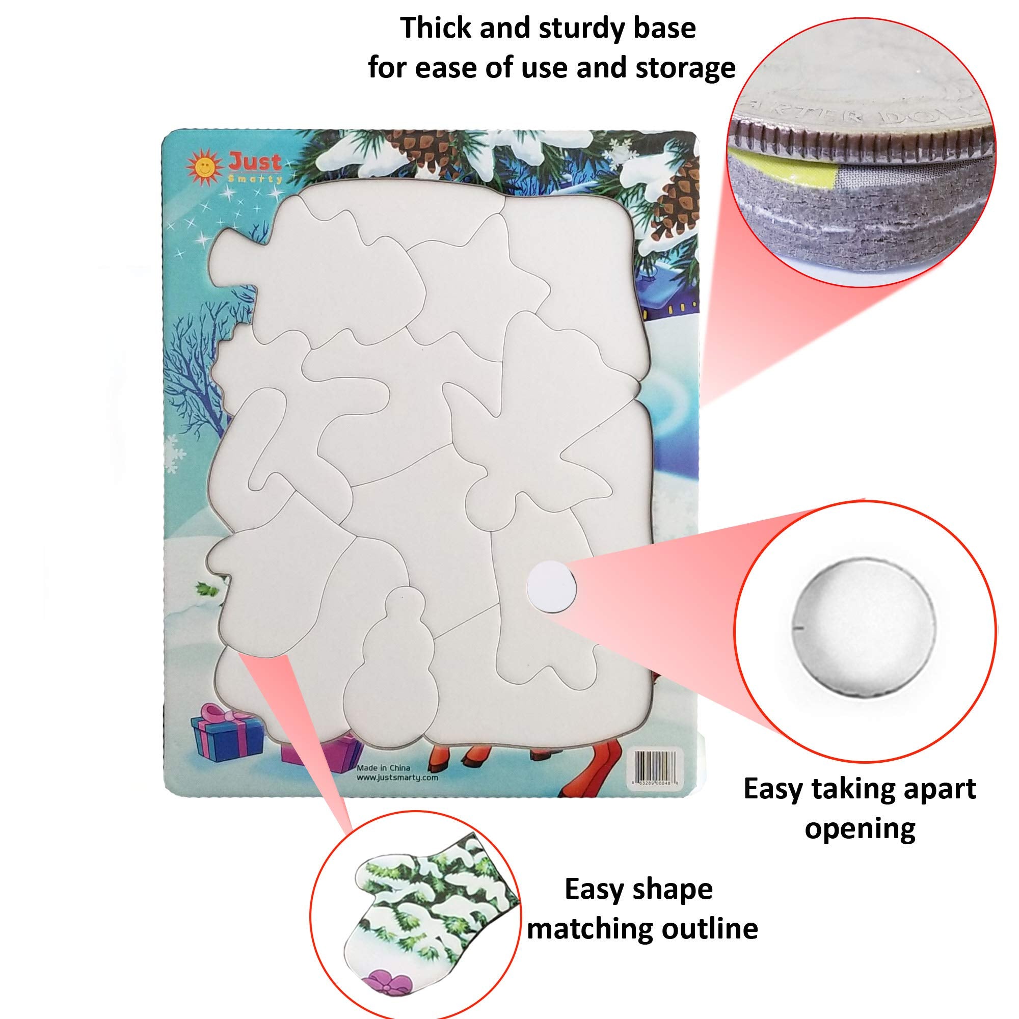 Just Smarty candy-cane piece supports color discrimination during play