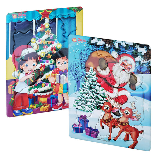 Just Smarty Christmas puzzle tree piece promotes focus and shape recognition