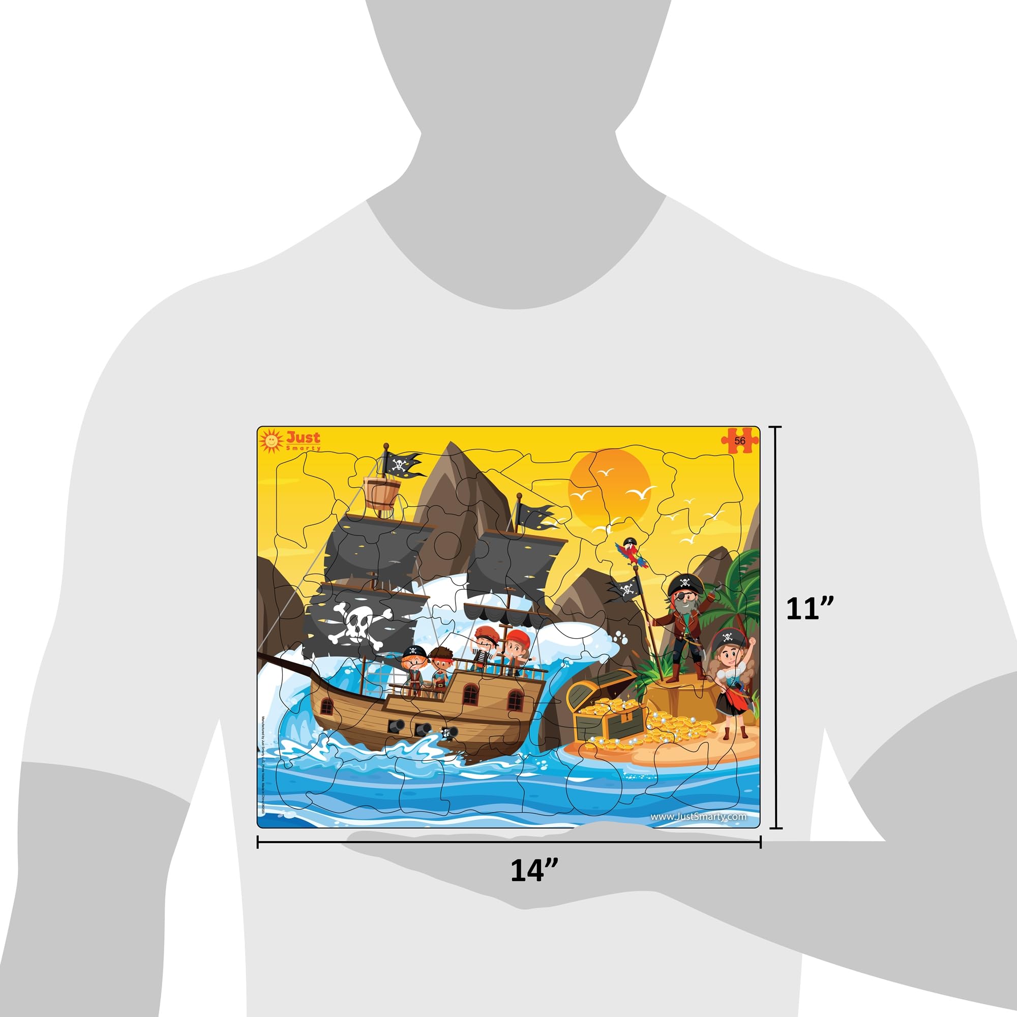 Just Smarty Pirates Puzzle packaging box shown for gifting or storage