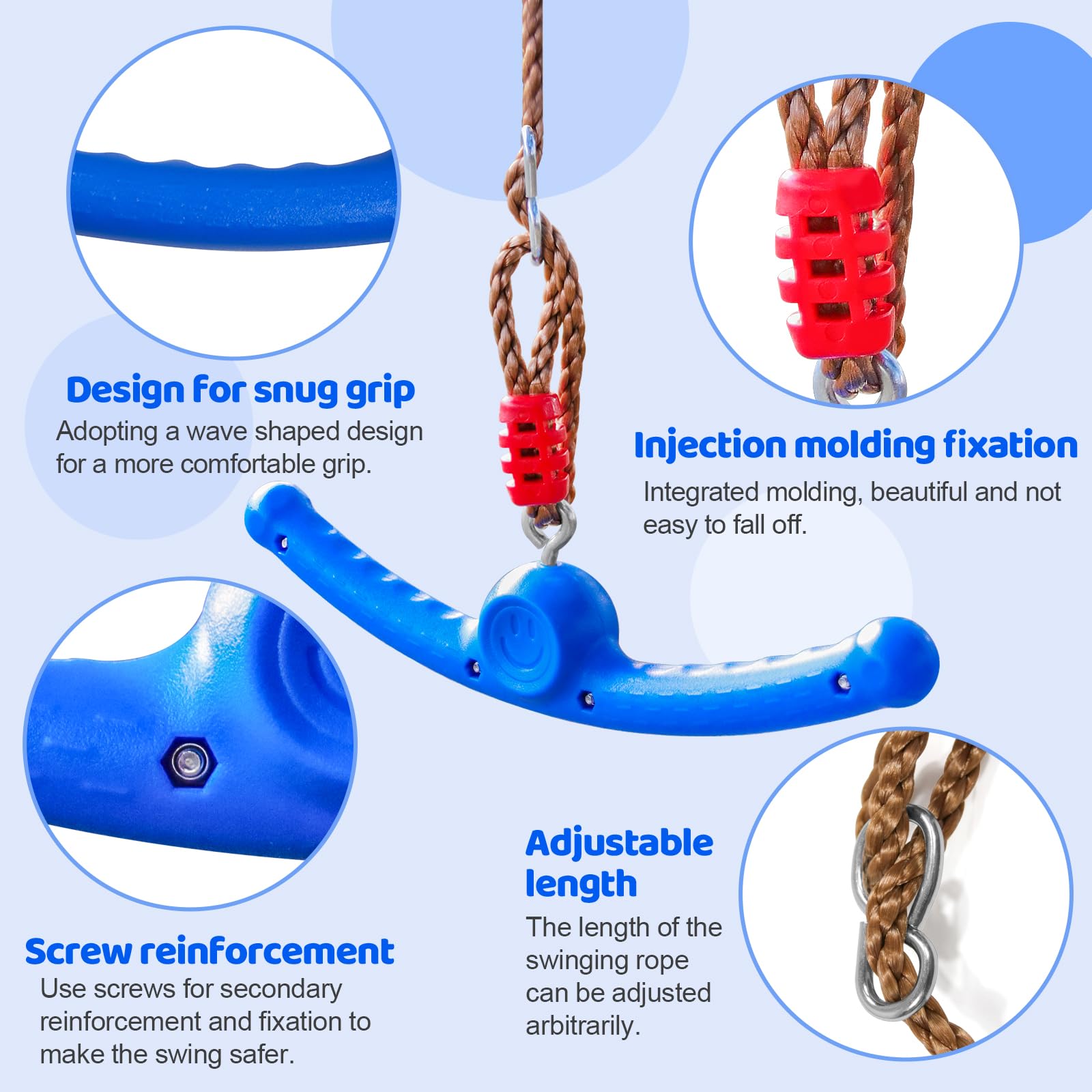 Just Smile anti-slip grip design enhances safe spins