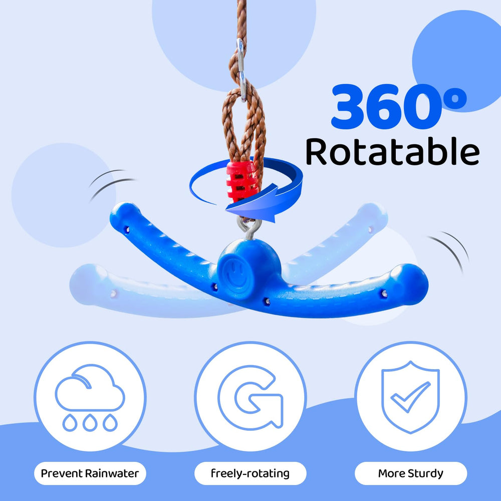 Just Smile backyard setup with ninja twister attachment
