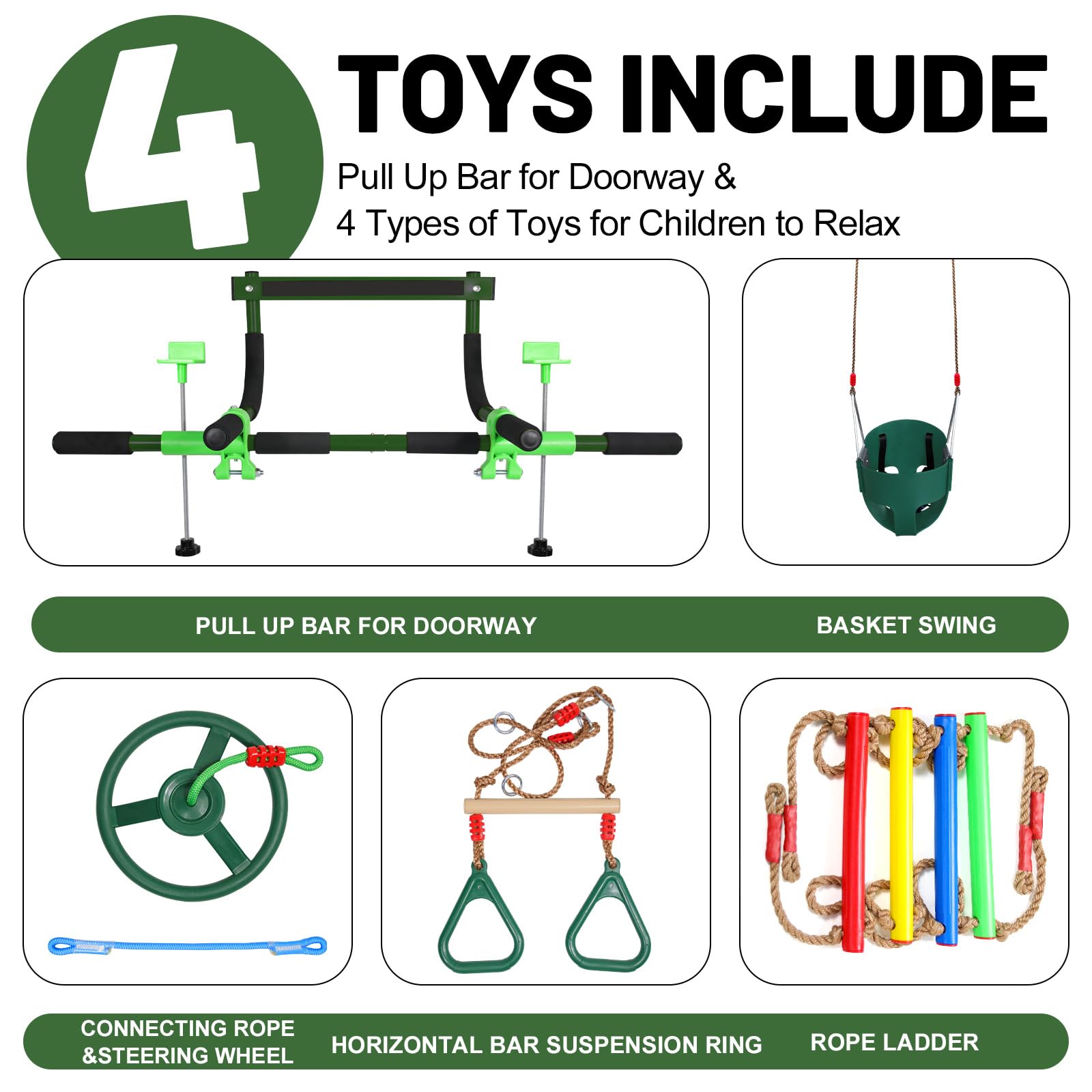 Just.smile doorway swing climbing rope enhances grip and active fun for kids