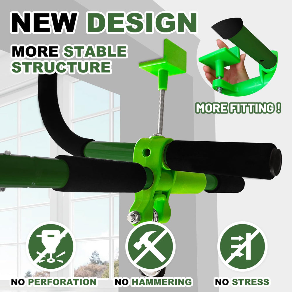 Just.smile pressure-mounted base enables damage-free doorframe installation
