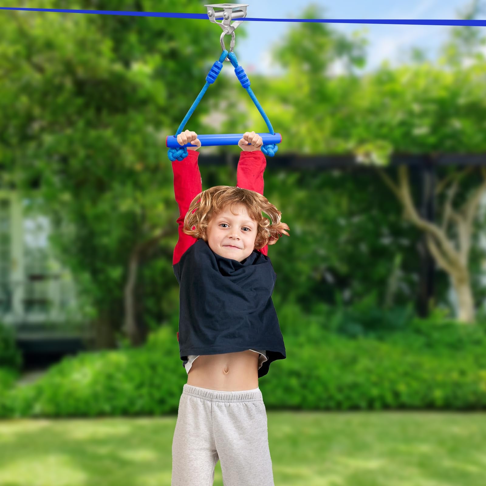 Just.smile included accessories cover everything you need for zipline and slackline play.