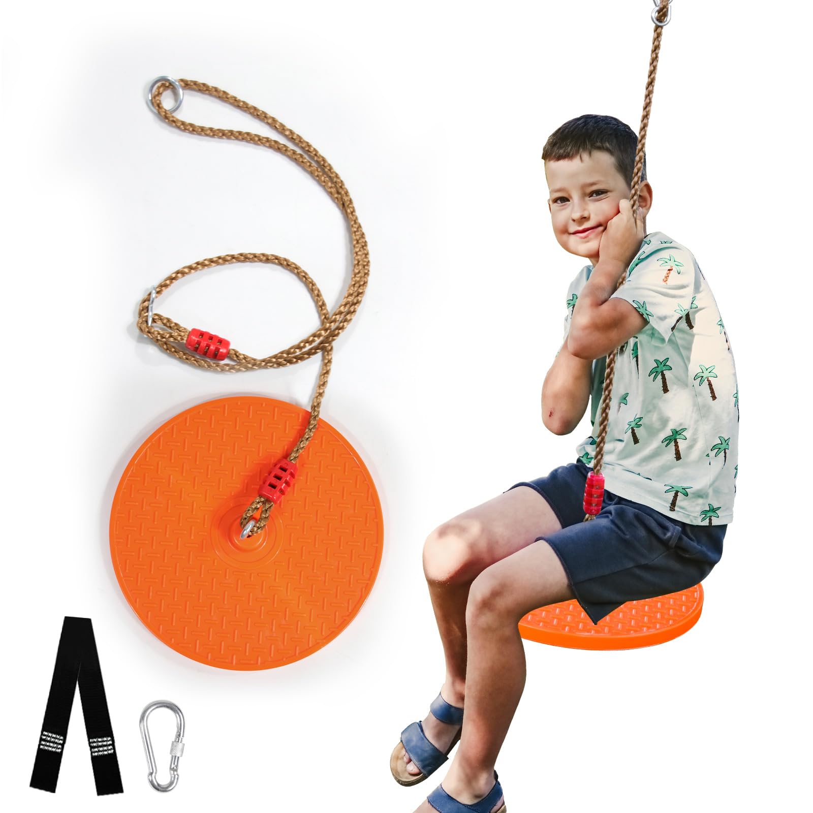 Just.smile rotating disc swing with 360° swivel seat for indoor and outdoor fun.