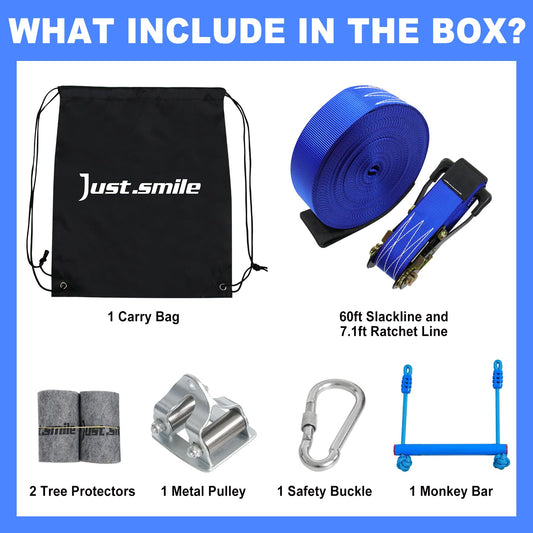 Just.smile stainless steel double-bearing pulley ensures smoother sliding and confident rides.