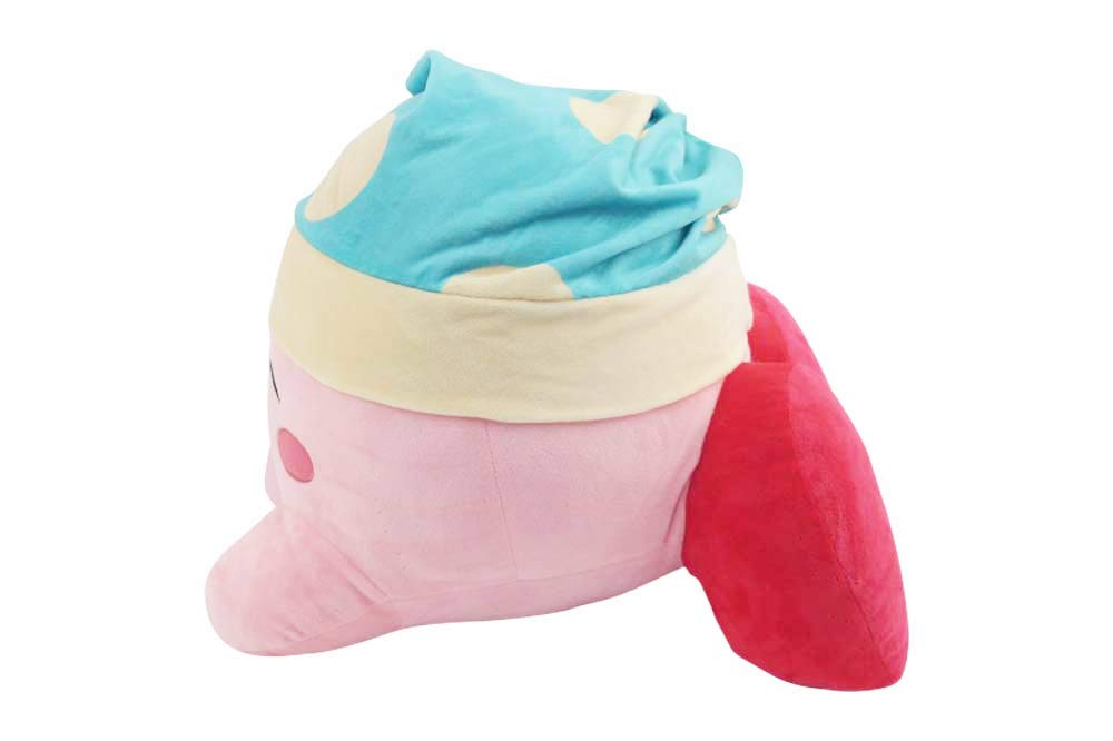 Just Toys Kirby Sleepy Hat fabric close-up, soft texture details