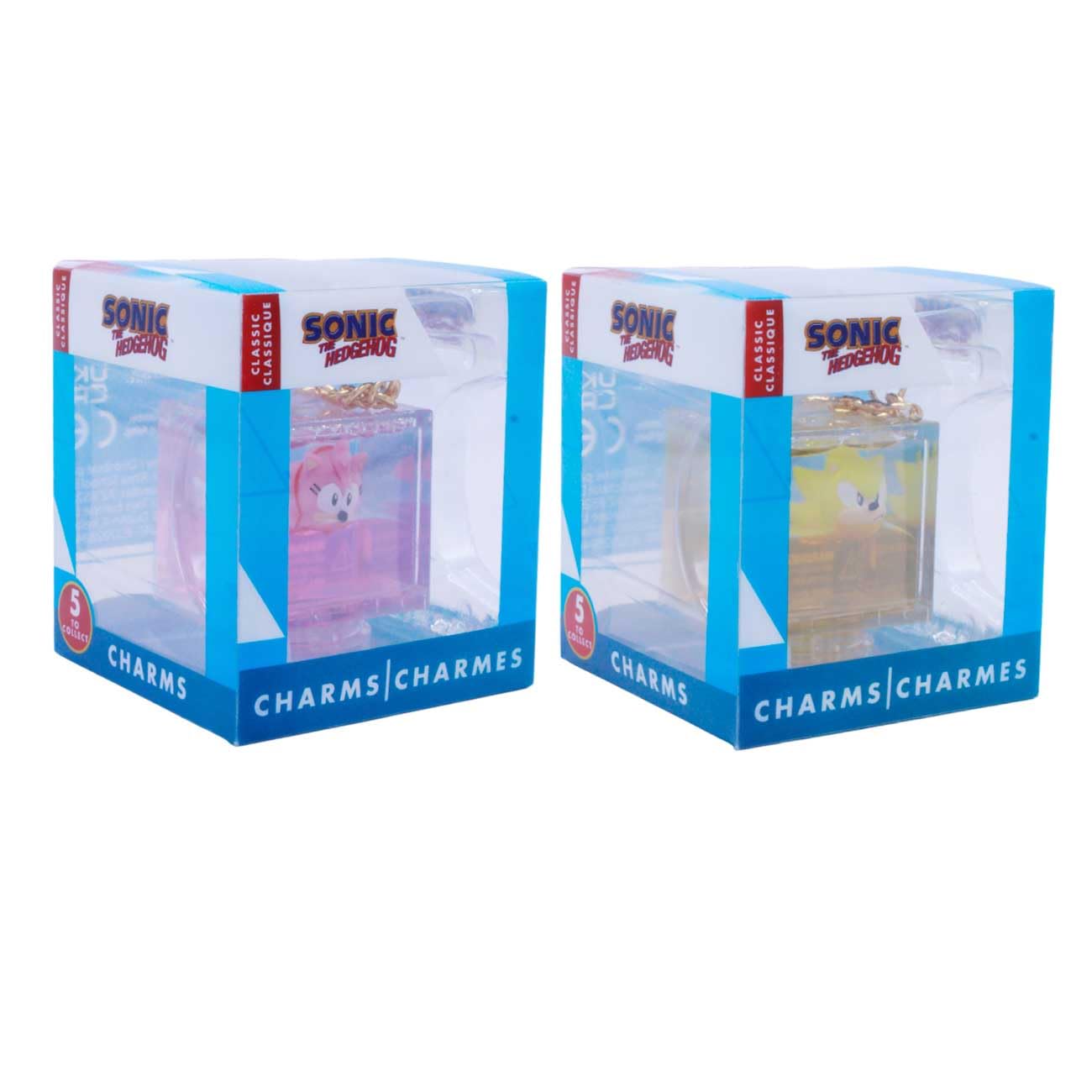 Just Toys LLC Packaging display showing Sonic hangers for gifting.