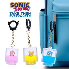 Just Toys LLC Tails backpack hanger with Tails figure for kids' bags.