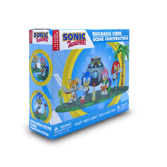 Just Toys LLC Sonic Craftables Series 4 display set ready on desk.
