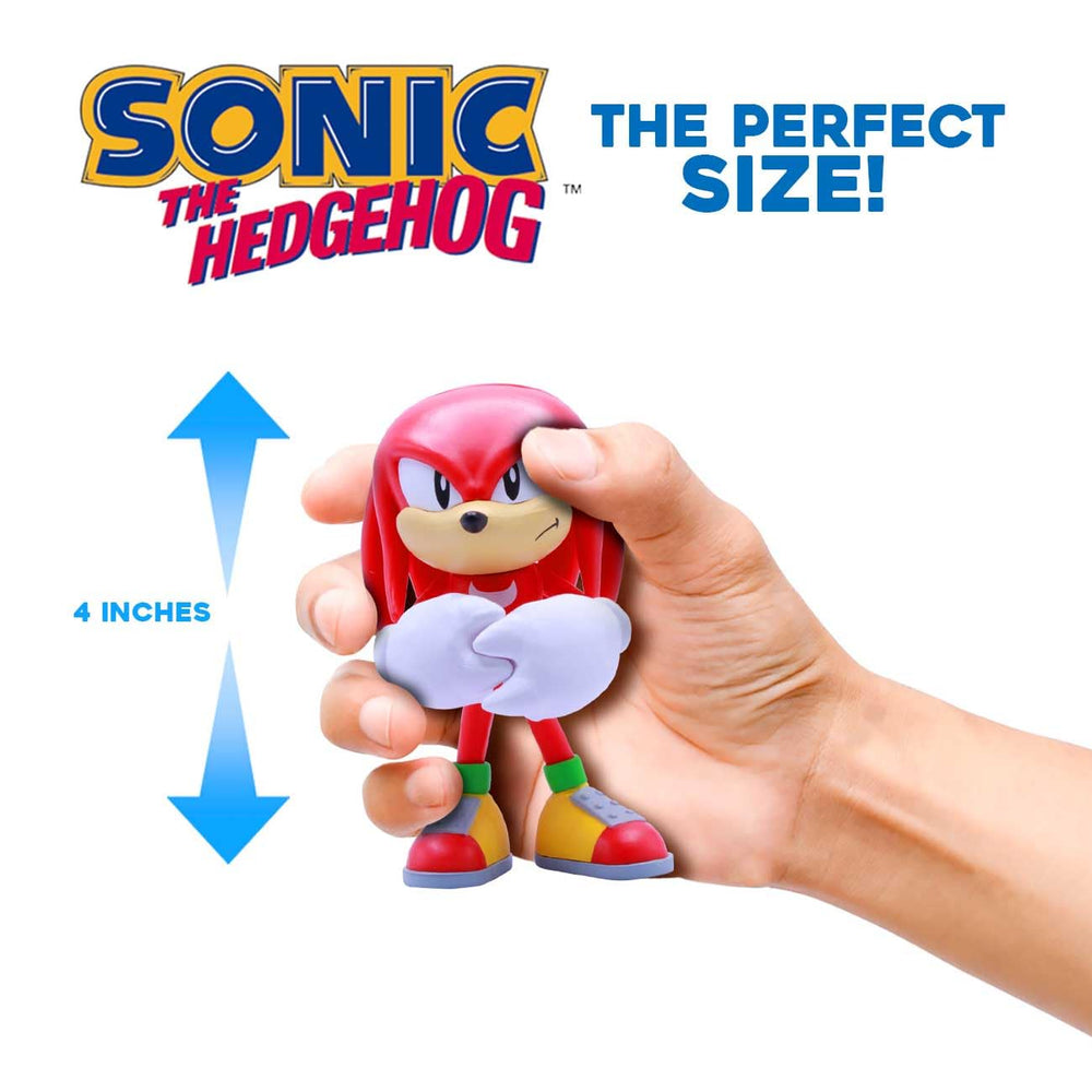 Just Toys LLC Sonic Knuckles 4-inch figure with glow-in-the-dark emerald for collectors.