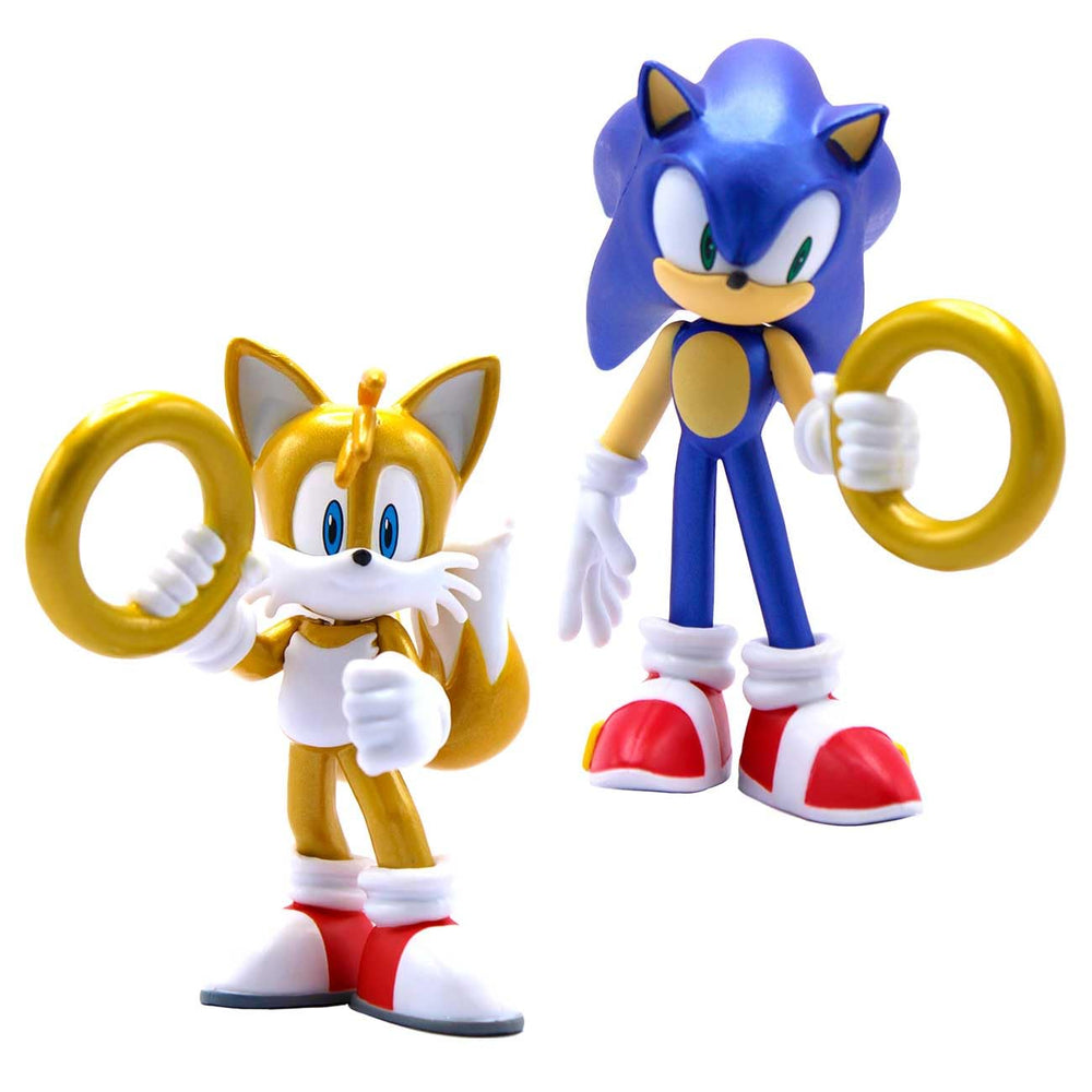 Just Toys LLC figure accessories including rings and Chaos Emerald for dynamic scenes