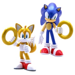 Just Toys LLC figure accessories including rings and Chaos Emerald for dynamic scenes