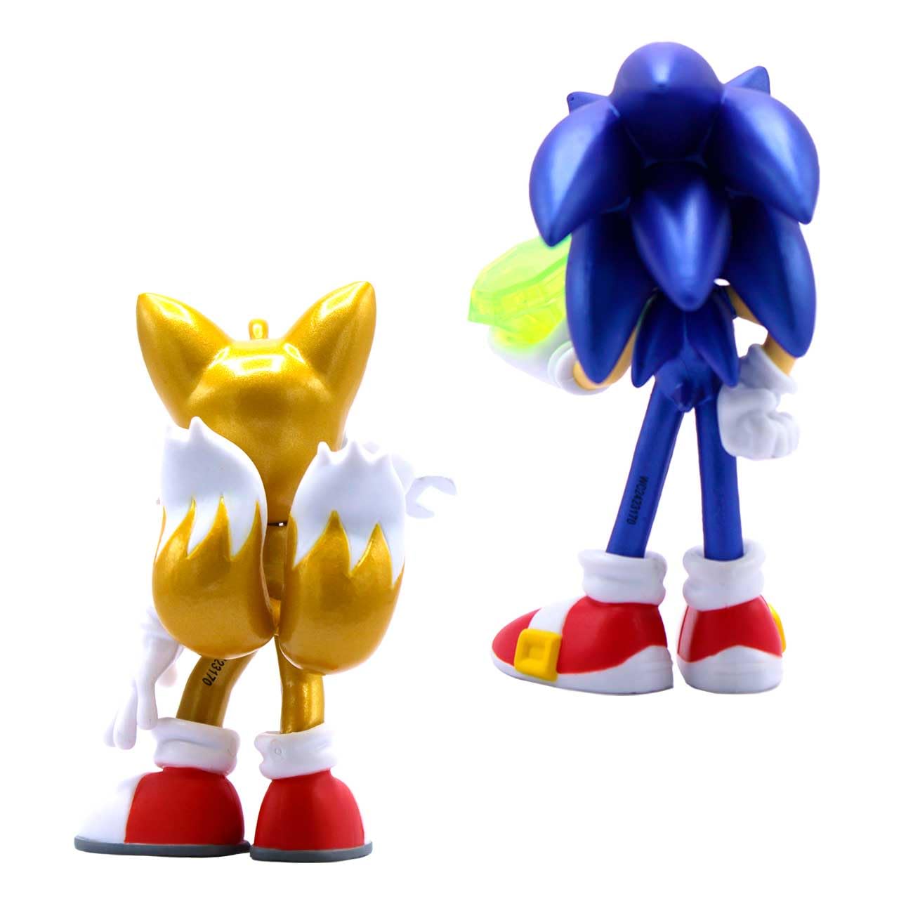 Just Toys LLC Sonic metallic figure posed with alternate arms for variety