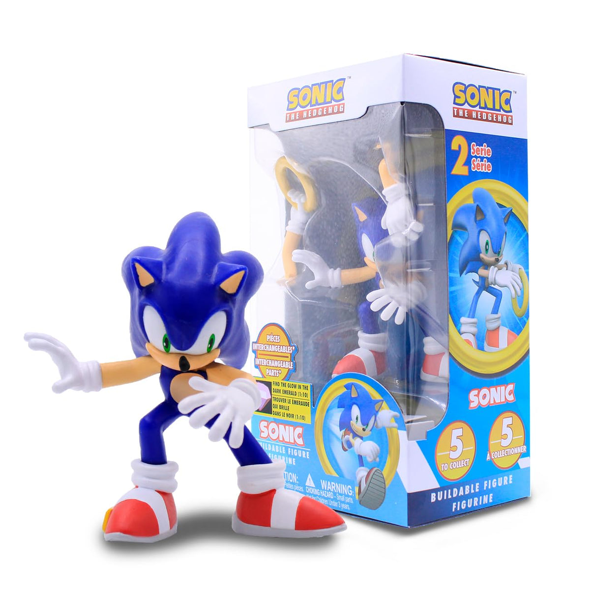 Just Toys LLC Sonic Series 3 figure front view for display and collection.