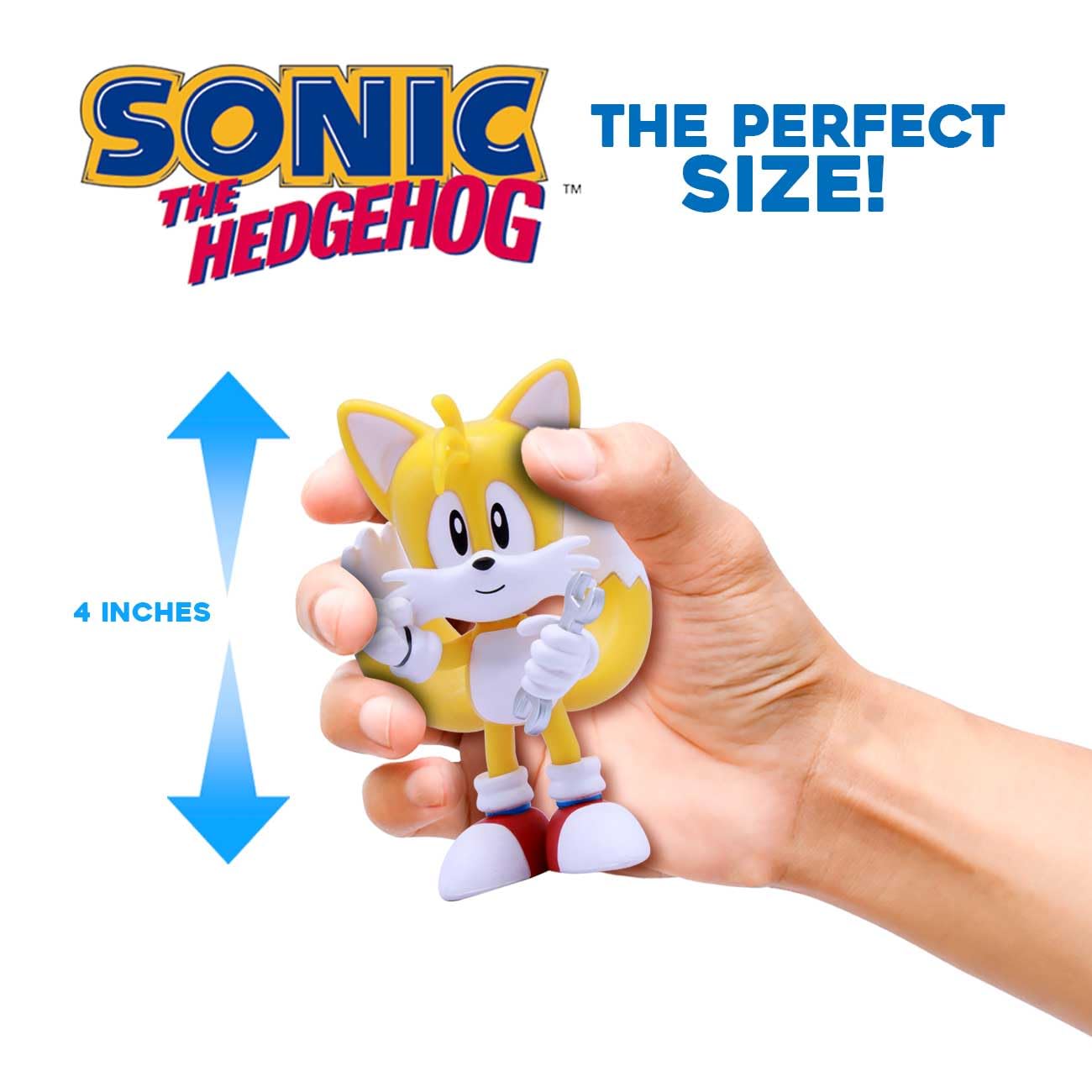 Just Toys LLC Sonic Tails 4-inch figure with extra parts for customizable poses
