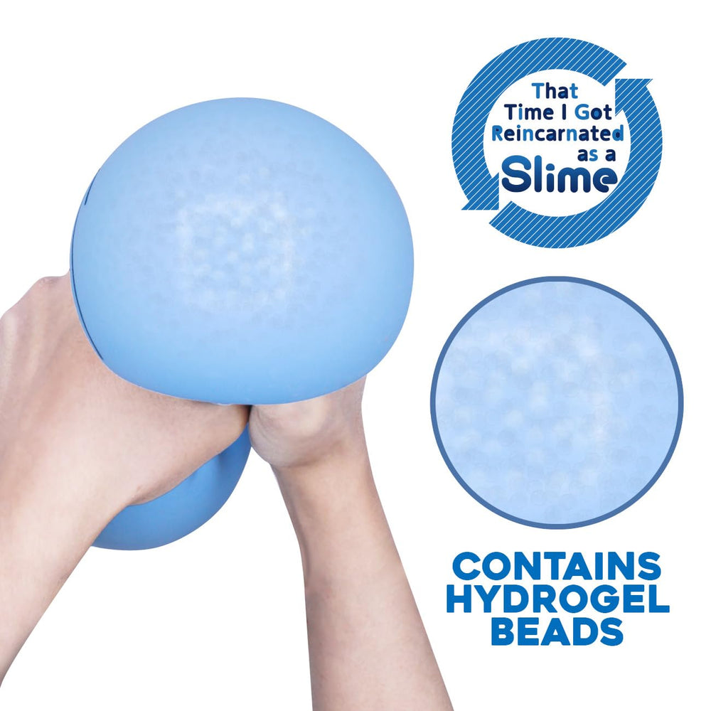 Just Toys Mega SquishMe H2O core beads close-up showing tactile gel texture.