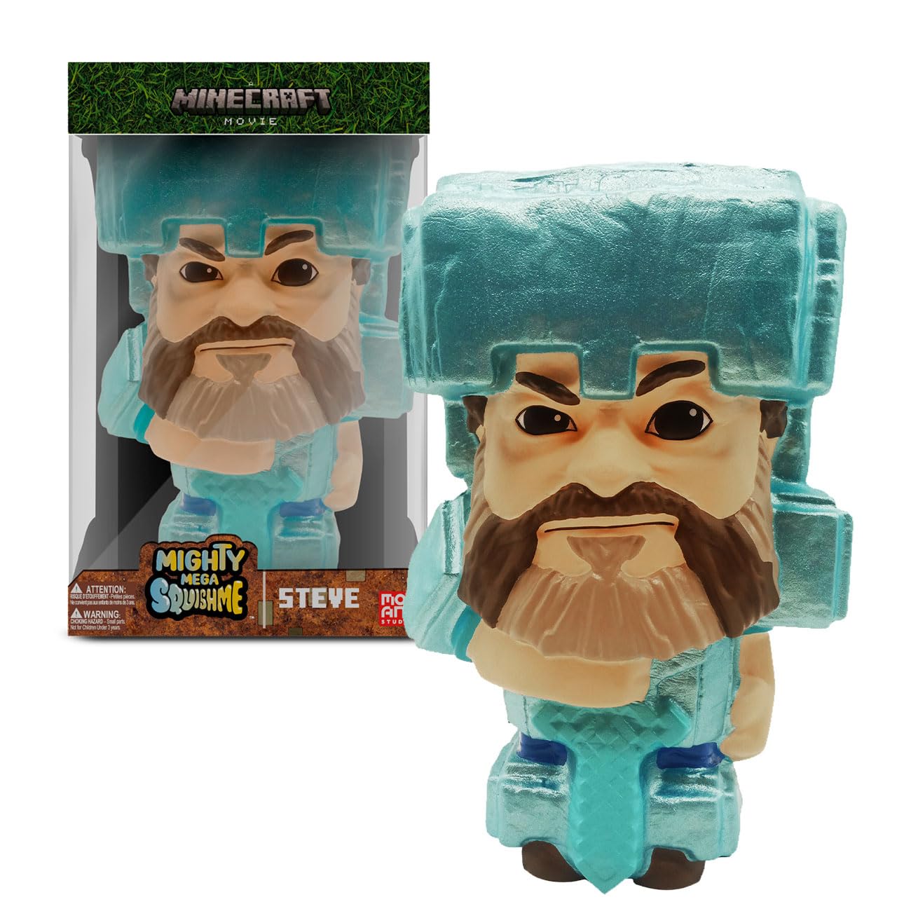 Just Toys Minecraft Diamond Steve SquishMe diamond-steve-squish offers oversized comfort for calm play.