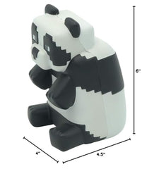 Just Toys Minecraft Panda Mega SquishMe packaging image emphasizes official licensing and collectibility.