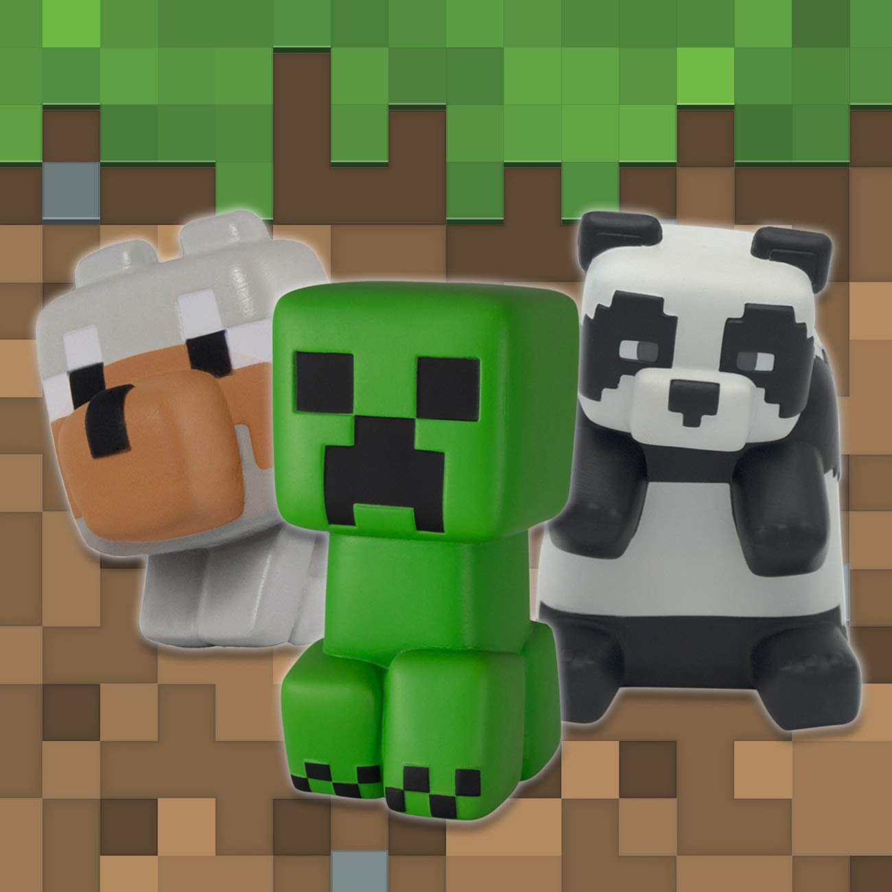 Just Toys Minecraft Panda Mega SquishMe scented variant with strawberry aroma for sensory fun.