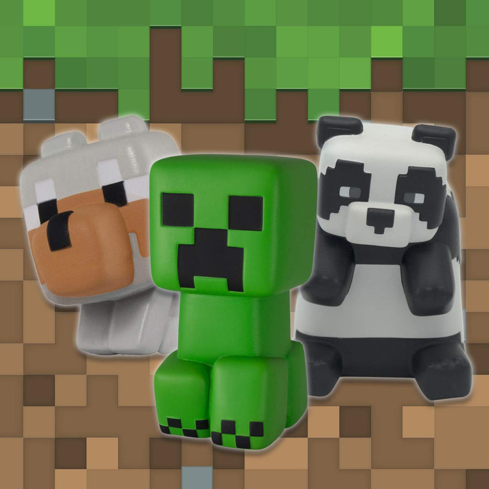 Just Toys Minecraft Panda Mega SquishMe scented variant with strawberry aroma for sensory fun.