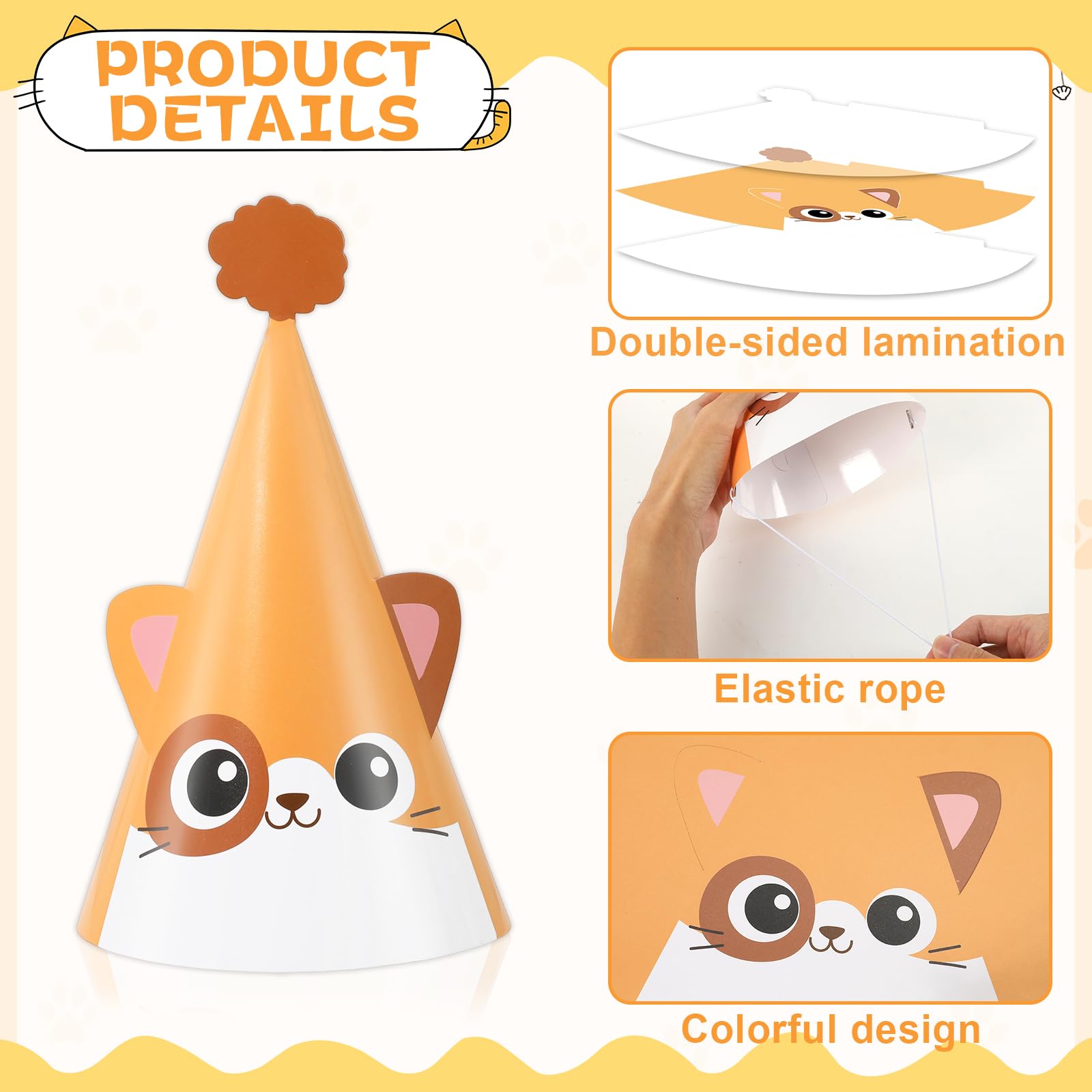 Justforjoyful cat hat design 3 shows paws and ears, perfect for group costumes.
