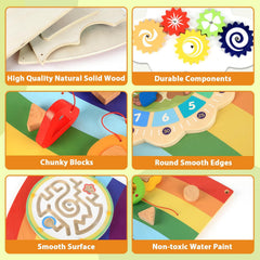 Justforjoyful Clock and Maze spark logical thinking during interactive play sessions.