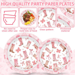 Justforjoyful coquette bow cowgirl napkins 6.5 inch soft and highly absorbent