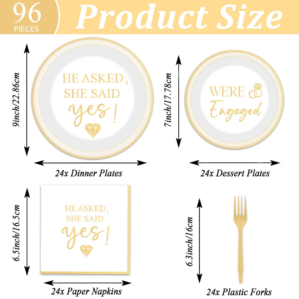 Justforjoyful engagement-dessert-plates-7in ideal for dessert bites at celebrations.