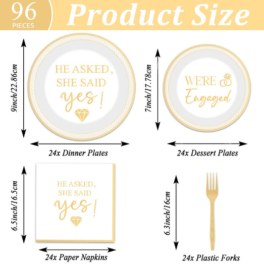 Justforjoyful engagement-dessert-plates-7in ideal for dessert bites at celebrations.