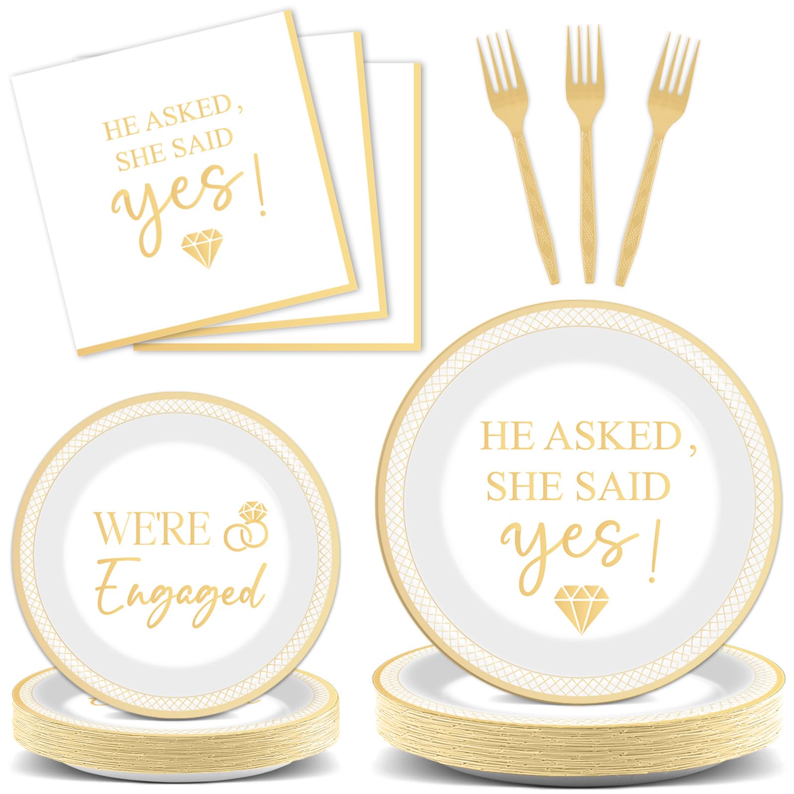 Justforjoyful engagement plates 9in for stylish wedding reception table setting.