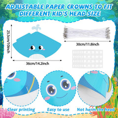 Justforjoyful sea animal hat with sharks, perfect for themed parties and group photos.